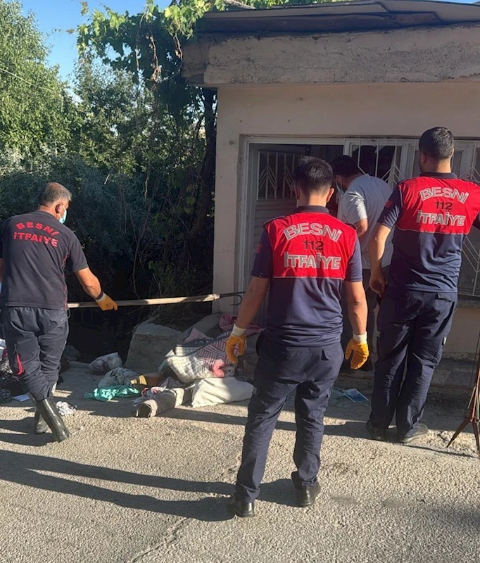 Eve giren yılan korkuttu
