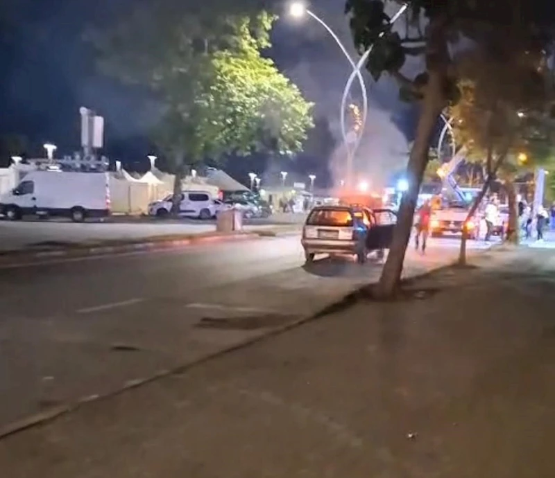 Sakarya’da otomobil alevlere teslim oldu
