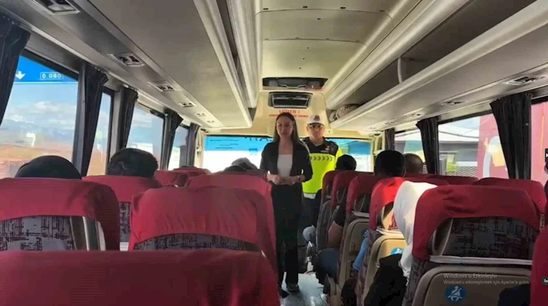 Iğdır’da Kurban Bayramı öncesi yolcu otobüslerinde trafik denetimi yapıldı
