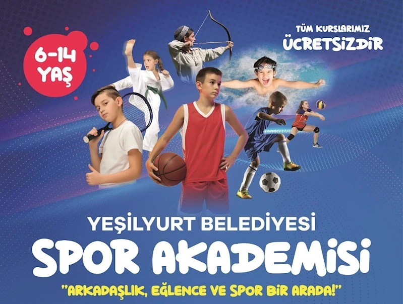 Yeşilyurt Belediyesi’nin ücretsiz spor akademisi kayıtları başlıyor
