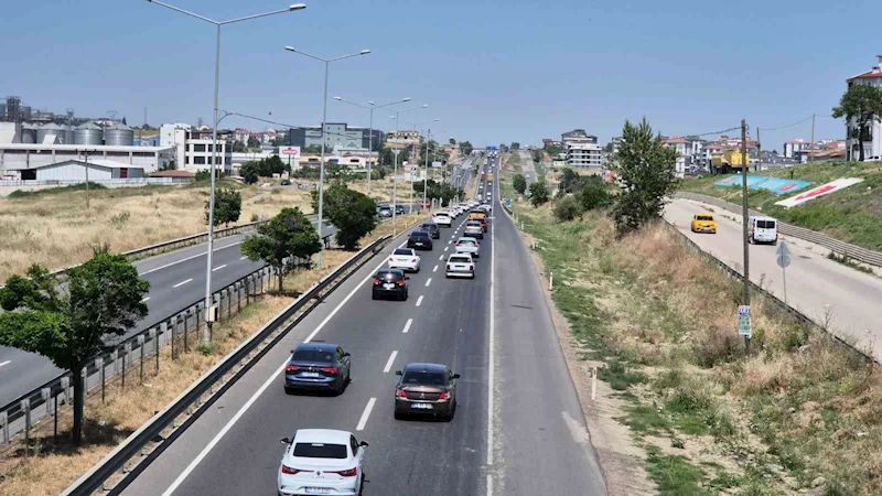 Kurban Bayramı tatili dönüşünde Trakya’dan İstanbul yönüne trafik yoğunluğu oluştu
