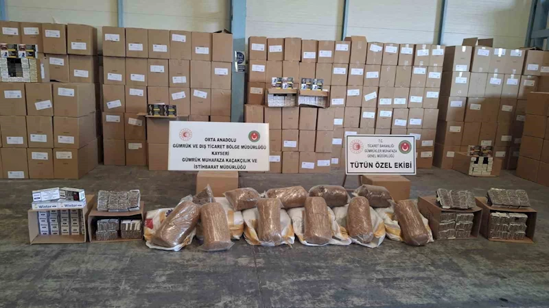 Kayseri’de 2 milyon TL’lik kaçak  ürün yakalandı
