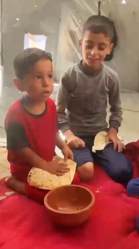 Gazze’de 7 ay sonra sofraya gelen et sevindirdi
