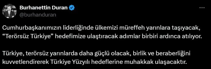 İletişim Başkanı Duran: 