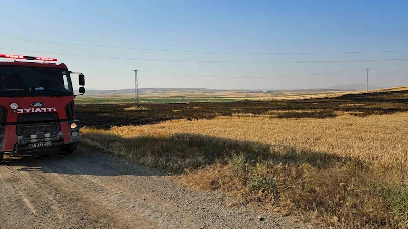 Çorum’da 15 dönüm buğday ekili tarla alevlere teslim oldu
