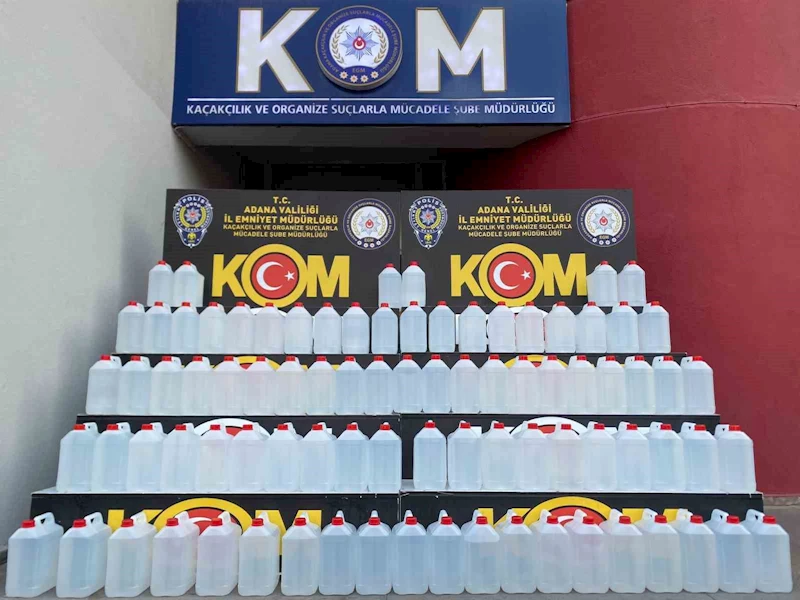 Adana’da kaçak etil alkol operasyonu: 3 gözaltı
