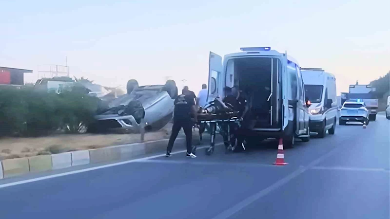 Söke’de otomobil takla attı: 3 yaralı
