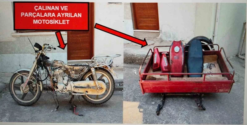 Hırsızların çalıp parçaladığı motosikletleri jandarma bulup sahiplerine teslim etti

