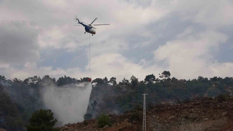 Adıyaman’da orman yangınına helikopterle müdahale edildi
