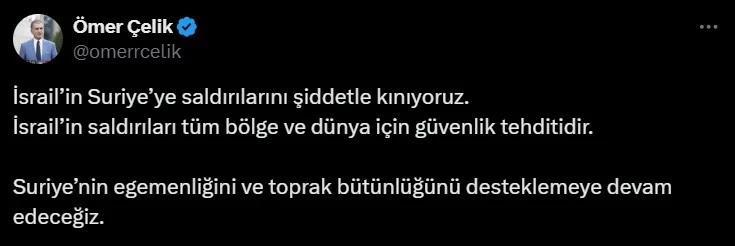 AK Parti Sözcüsü Çelik: 