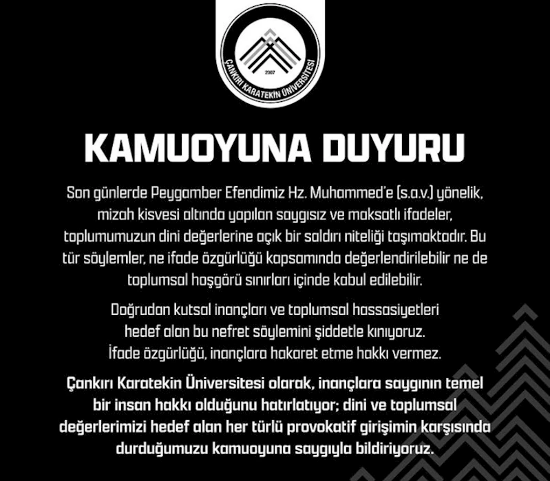 ÇAKÜ’den Leman dergisine kınama
