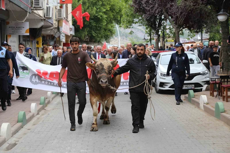 44. Kafkasör Festivali boğalı kortej yürüyüşüyle başladı
