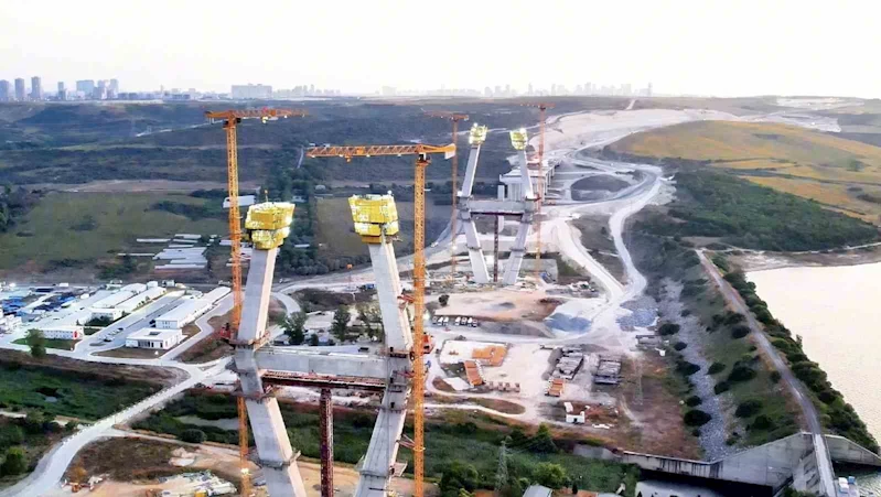 Kanal İstanbul’un ilk köprüsünde son durum: 110 metreye ulaştı
