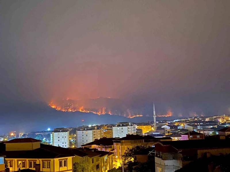 Bilecik’teki yangında alevler ilçe merkezine doğru ilerliyor
