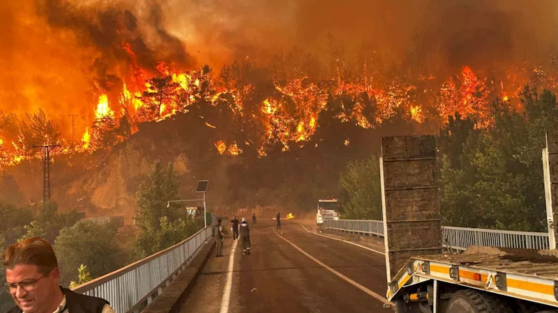 Karabük’te orman yangınında korkutan manzaralar
