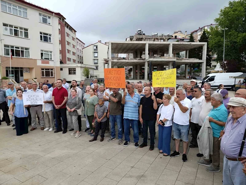Eynesil’de çay üreticilerinden tepki: 