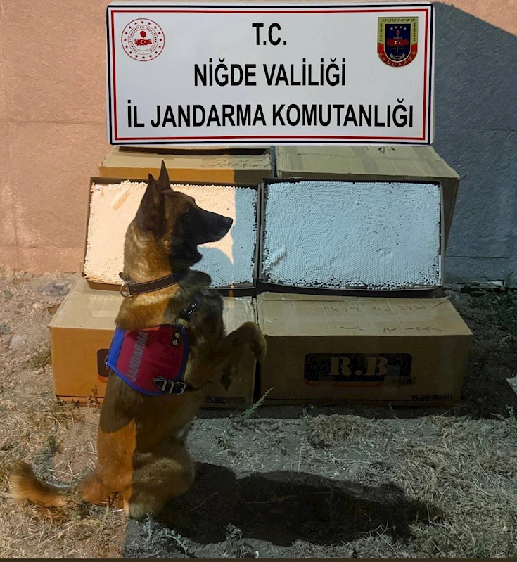 Yolcu otobüsünde 100 bin adet kaçak makaron ele geçirildi
