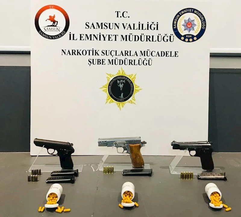 Samsun’da silah ve uyuşturucu ele geçirildi: 2 gözaltı
