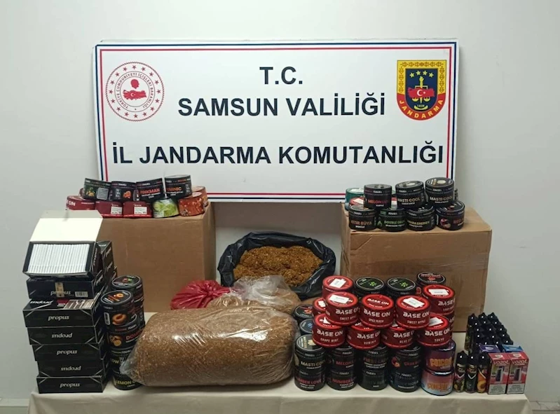 Jandarma kaçak tütün mamulleri ele geçirdi
