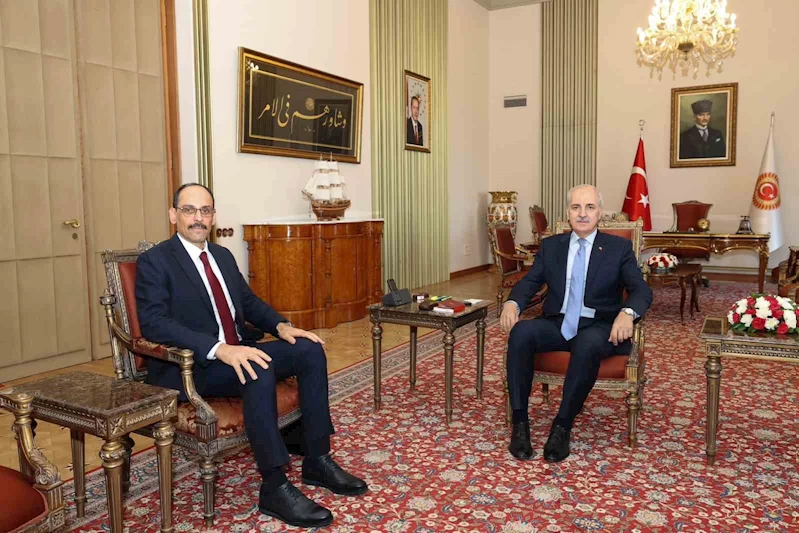 TBMM Başkanı Kurtulmuş, MİT Başkanı Kalın ile görüştü
