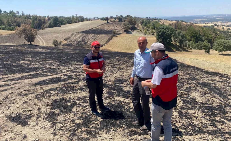 Gediz’de yangından etkilenen alanlar tespit edildi
