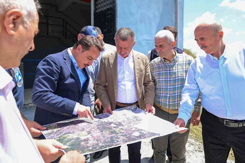 Büyükakın, Cumaköy ve Ovacık’taki altyapı çalışmalarını inceledi
