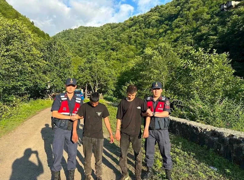 Artvin’de kaçak göçmenler ormanlık alanda yakalandı
