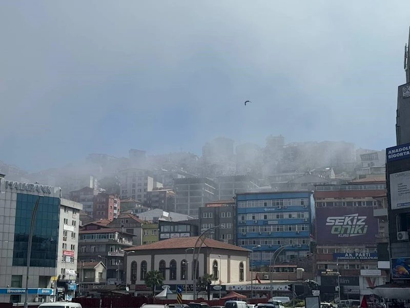 Zonguldak’ta soğuk hava kenti beyaza bürüdü
