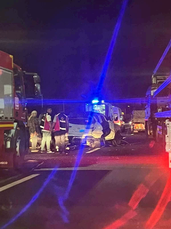 Aniden yola çıkan domuz kazaya neden oldu: 5 yaralı
