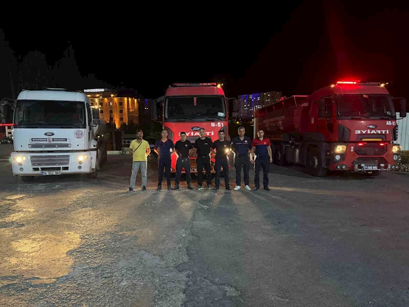 Mardin Büyükşehir Belediyesi’nden Lice’deki örtü yangını söndürme çalışmalarına destek
