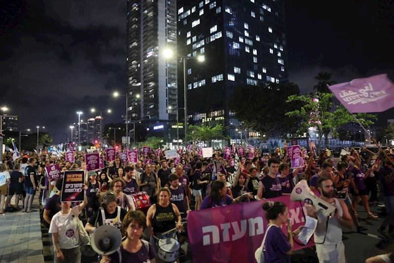 Tel Aviv’de Gazze saldırılarına 500 bin kişilik protesto: 38 gözaltı
