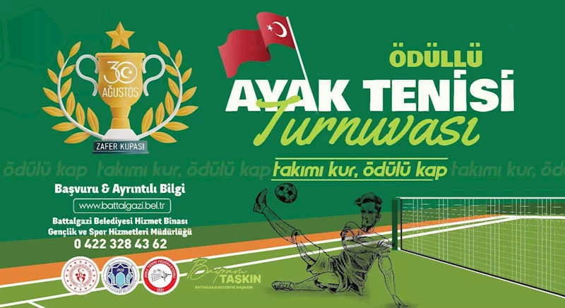 Battalgazi Belediyesi’nden 30 Ağustos’a özel ayak tenisi turnuvası
