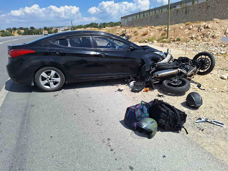 Emet’te otomobille motosiklet çarpıştı: 1 yaralı

