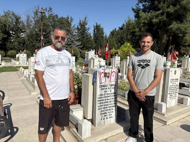 Milli yüzücü Doğukan Ulaç, şampiyonluğunu Şehit Pilot Yüzbaşı Cengiz Topel’e adadı
