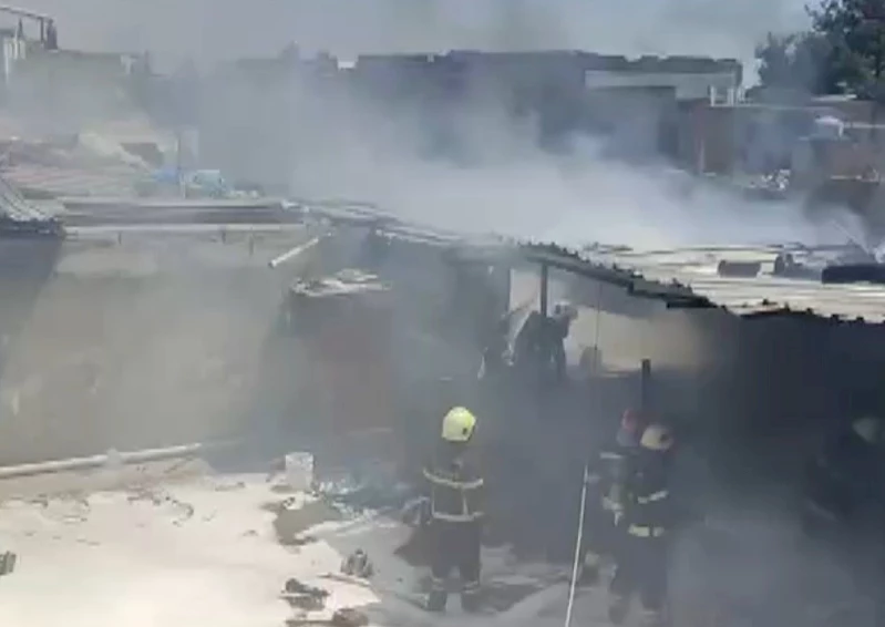Kahramanmaraş’ta iş yeri yangını
