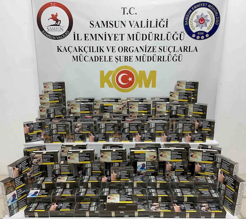 Samsun’da 41 bin 400 adet makaron ele geçirildi
