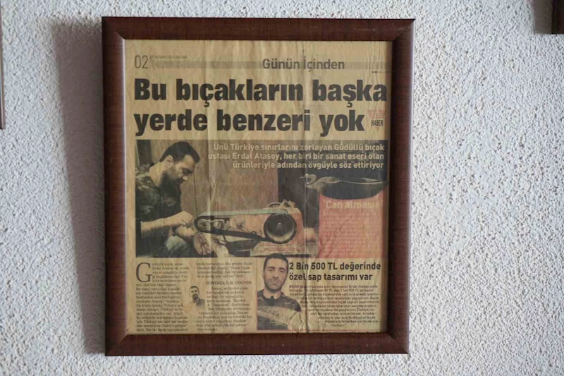 Çeliğe sanat katıyor: Güdüllü ustanın el emeği bıçakları
