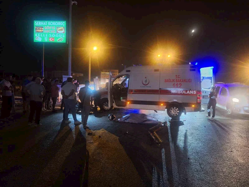Otomobille çarpışan motosikletin genç sürücüsü hayatını kaybetti

