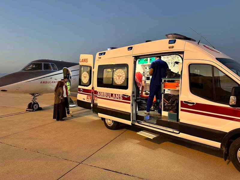 Solunum yetmezliği yaşayan bebek ambulans uçakla Ankara’ya sevk edildi
