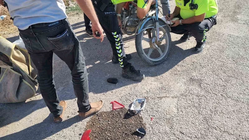 Devrilen motosikletin sürücüsü yaralandı
