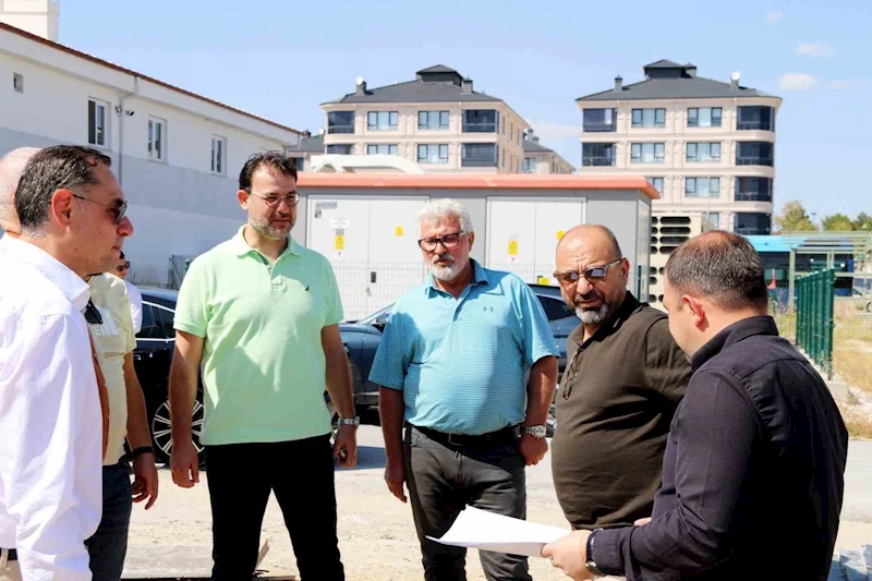 Kütahya OSB yönetiminden 112 Acil Sağlık Hizmetleri İstasyonu inşaatında inceleme
