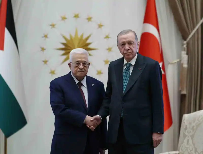 Cumhurbaşkanı Erdoğan, Filistin Devlet Başkanı Abbas ile görüştü
