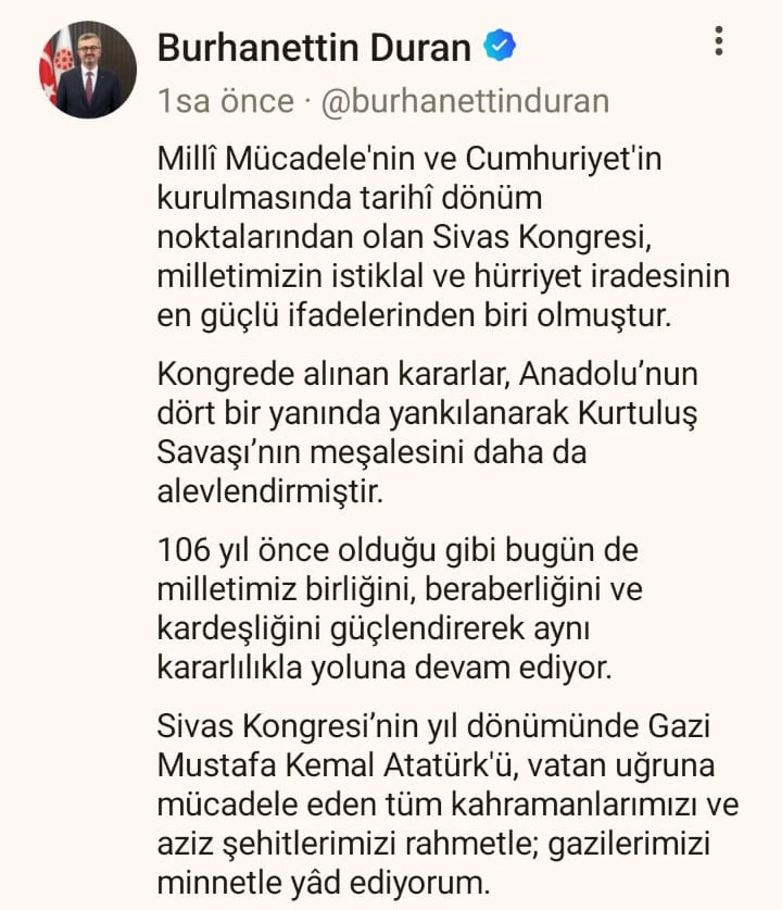 İletişim Başkanı Duran: