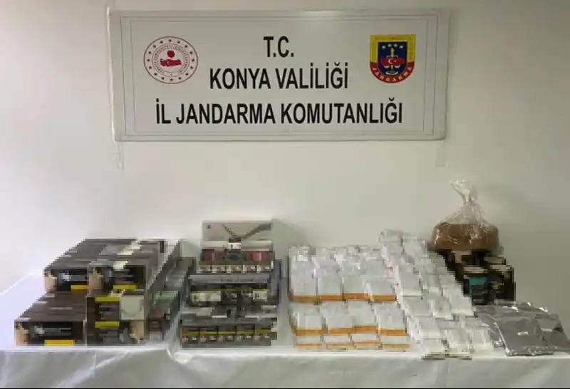 Konya'da jandarma tütün kaçakçılığı operasyonu