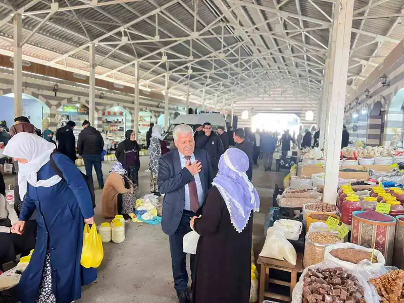 Başkan Karamehmetoğlu Çermik'te Esnaf ve Vatandaşlarla Buluştu