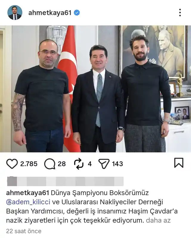 Boksör Adem Kılıççı, gözaltından önce CHP'li başkanı ziyaret etti