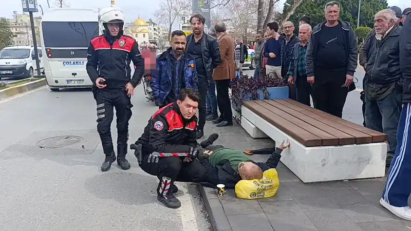 Manavgat'ta motosiklet yayaya çarptı, yaralı hastaneye kaldırıldı