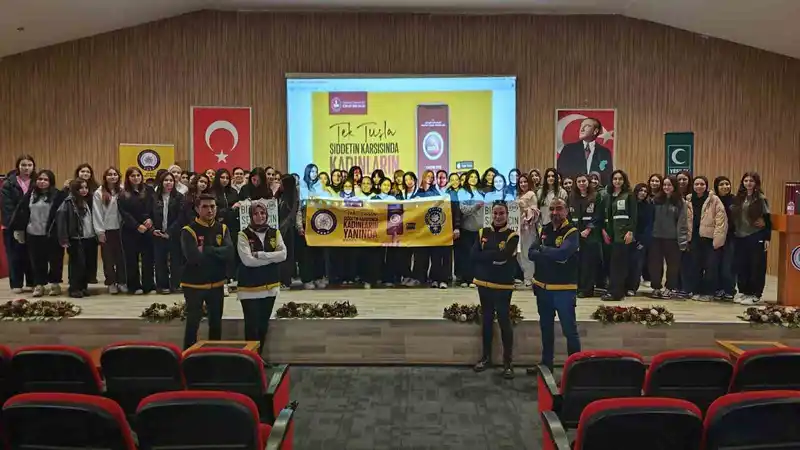 Aydın'da lise öğrencilerine KADES uygulaması tanıtıldı