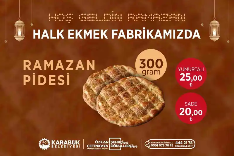 Karabük'te Ramazan pidesi fiyatları belli oldu