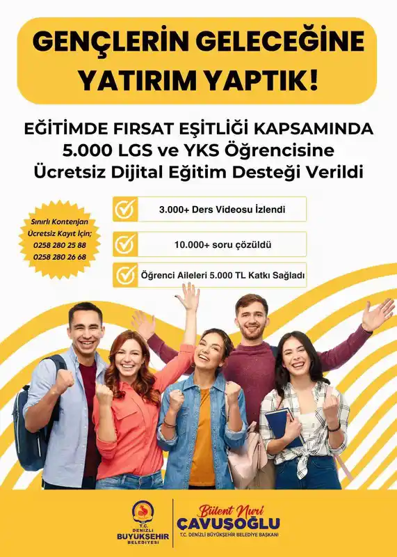 Denizli'de 5 bin gence ücretsiz dijital eğitim desteği
